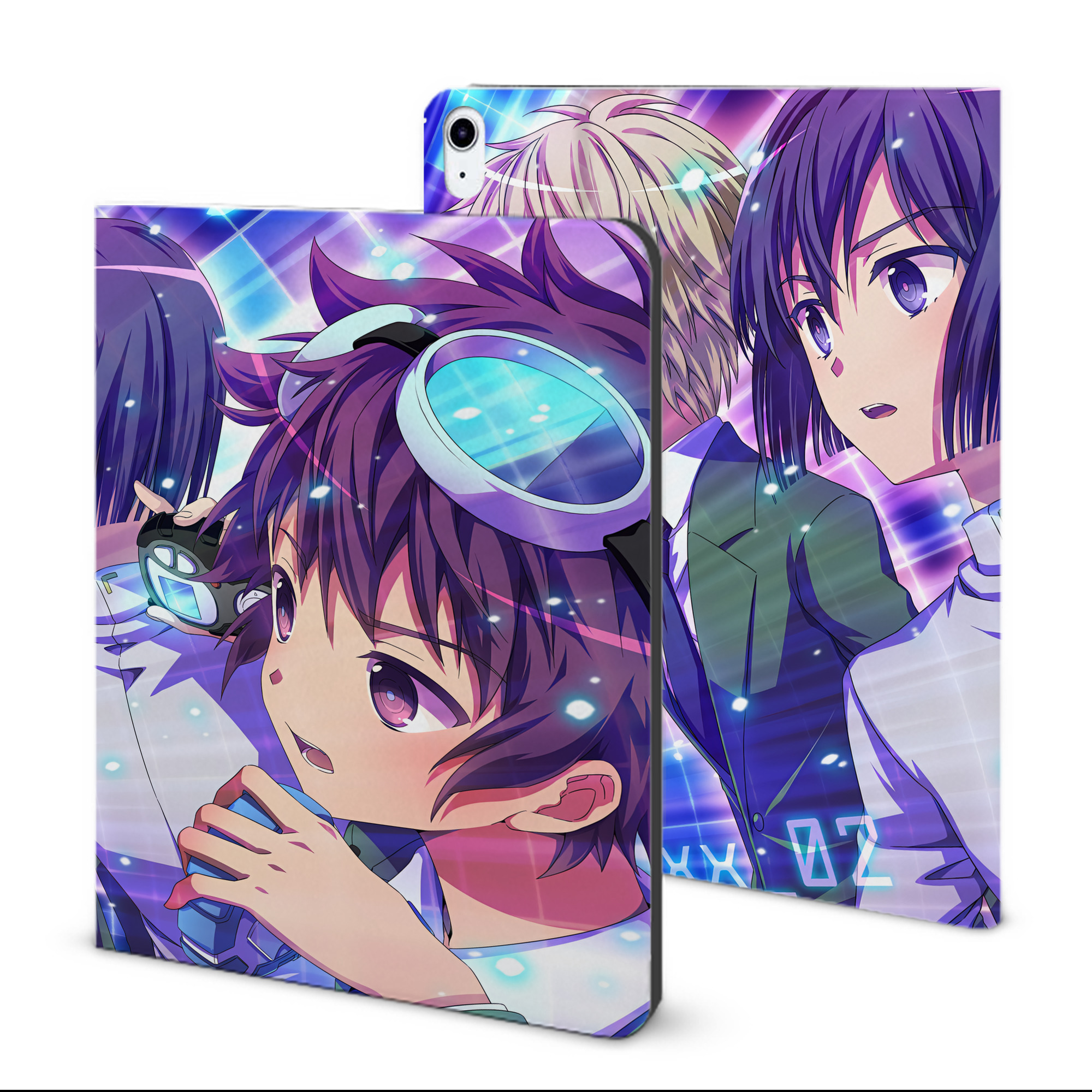 （画像用） Digimon デジタルモンスター/デジモン IPad ケース ブック型 PUレザー TPU 耐衝撃 軽量 薄型 ペン収納なし 全面保護 IPad 各モデル対応
